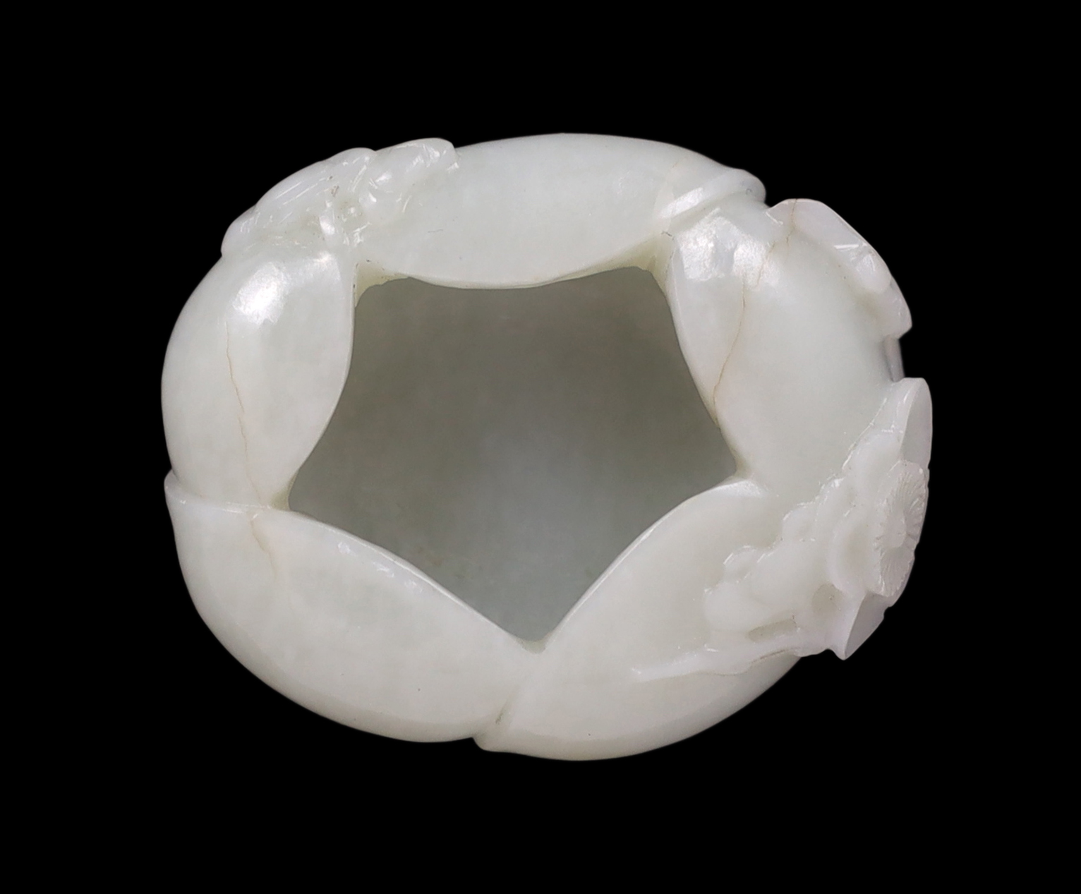 A Chinese pale celadon jade waterpot, 17th/18th century